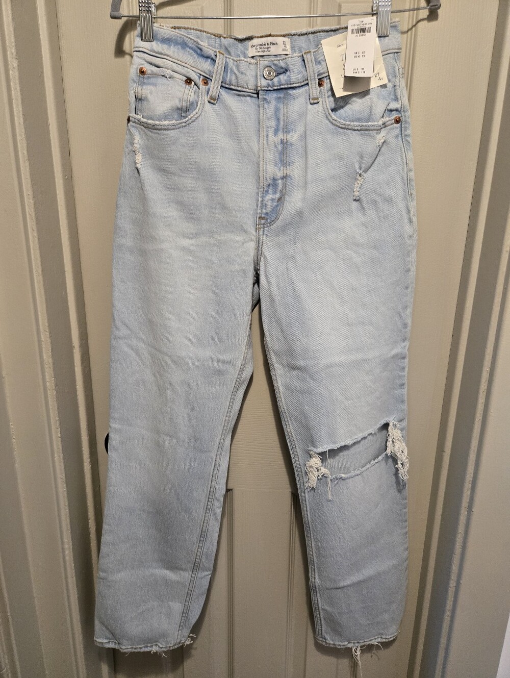 Abercrombie & Fitch The '90s Straight Ultra High Rise Jeans Sz 27 & 4S NWT